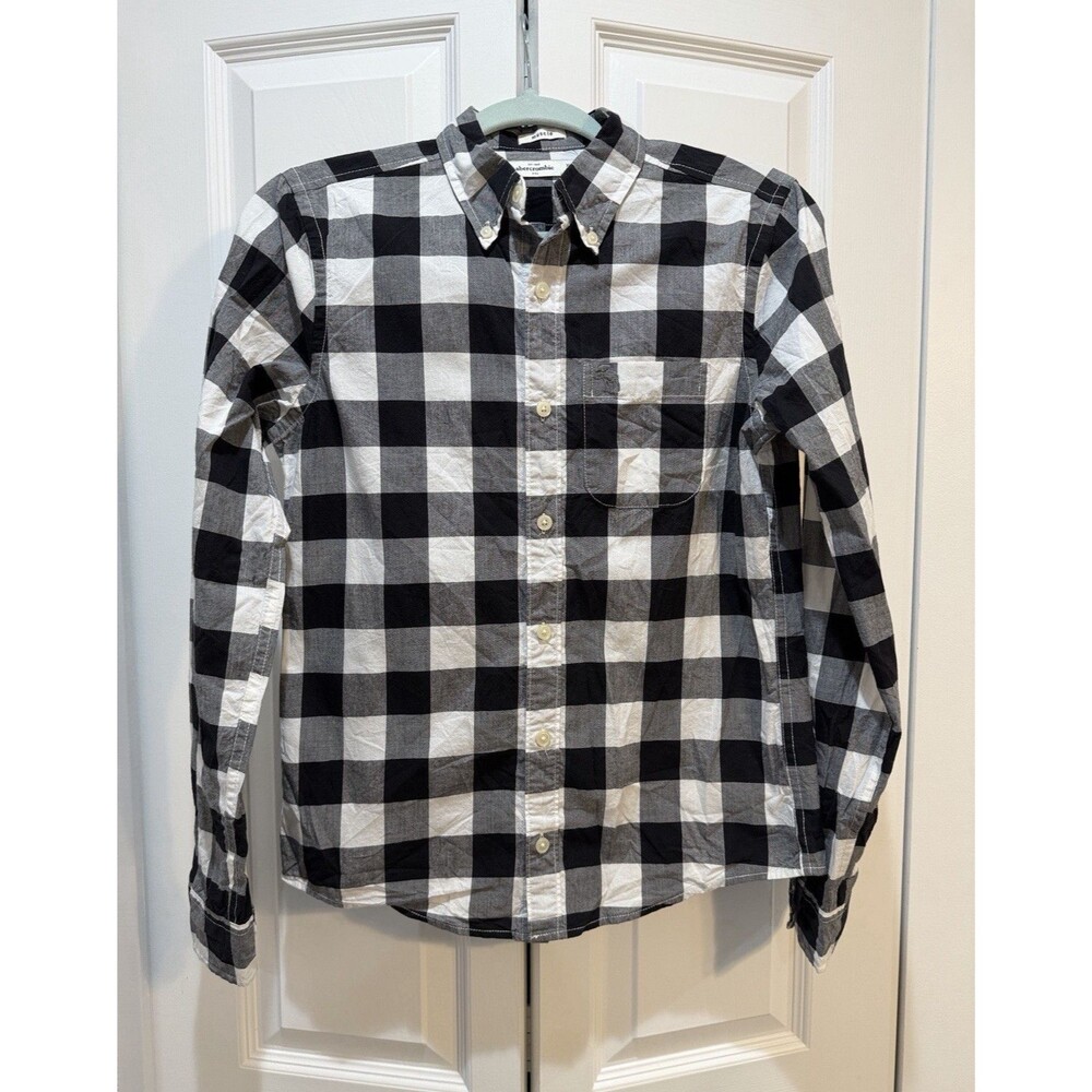 Abercrombie Kids Buffalo Plaid Long Sleeve Button-Up Shirt XL